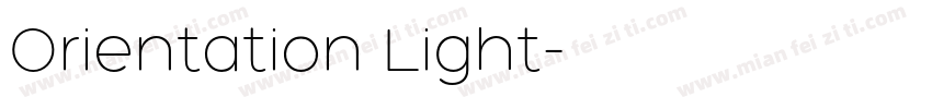 Orientation Light字体转换